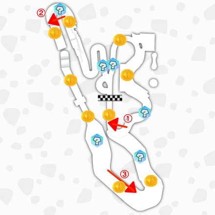 ピーチビーチのマップ