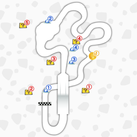 DKスノーマウンテンのマップ