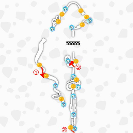 レインボーロードのマップ