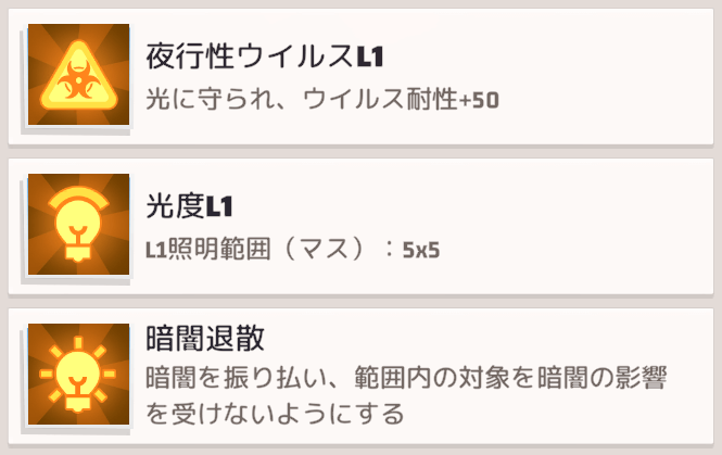 灯台を起動するとウイルス耐性が上昇する