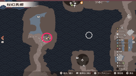 フジの花のマップ画像