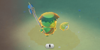 鬼山鉾討伐後に出現する河童を撃破して戦術カードを獲得する