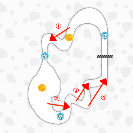 サンサンさばくのマップ
