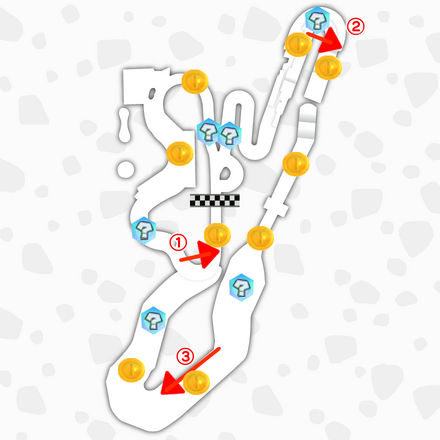 ピーチビーチのマップ