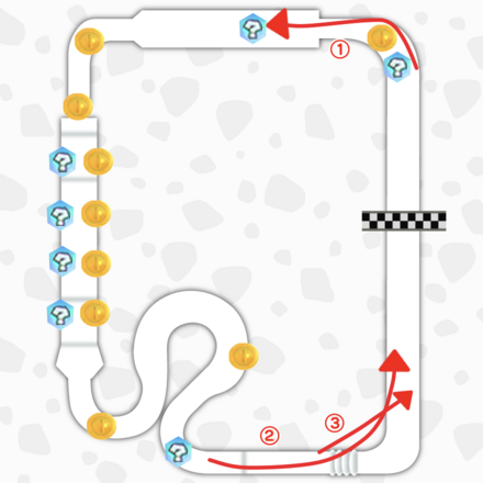 キノピオファクトリーのマップ