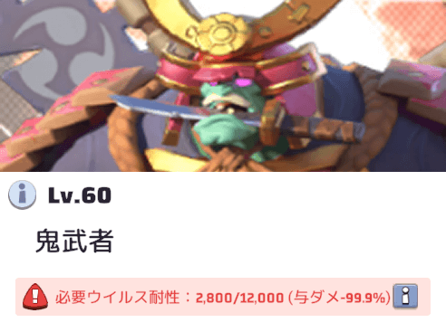 ウイルス耐性12,000が1人いれば攻略できる