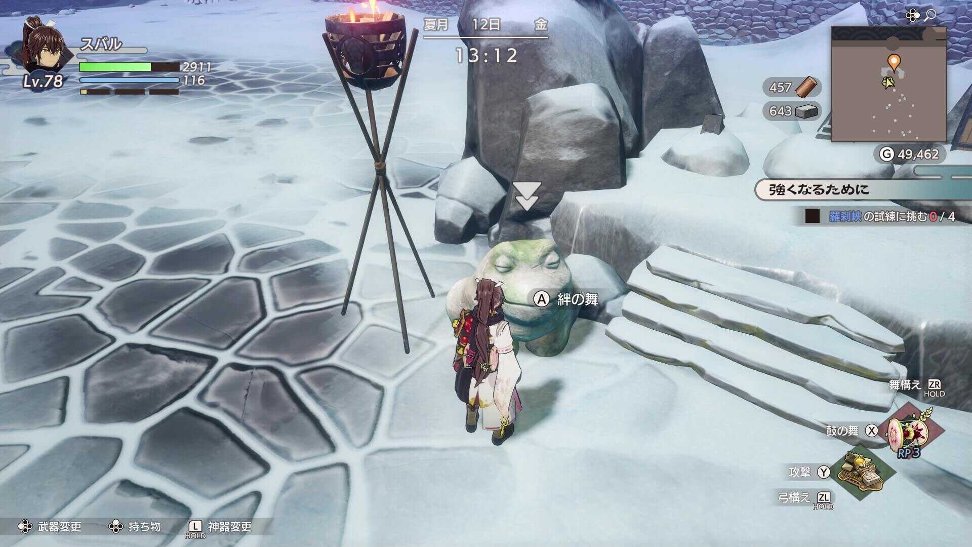 同じ広場のカエル石