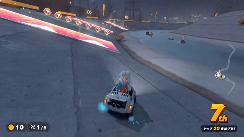 カーブ外側ならアイテム入手可能