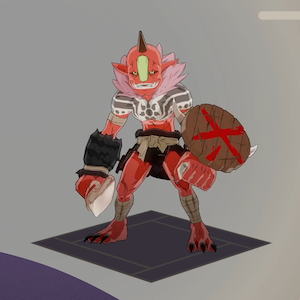 護衛の赤鬼画像