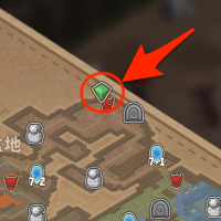 1つ目の転送装置近くのボスの左上マップ