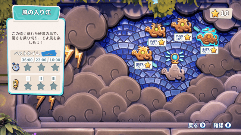 ステージごとに区切られて物語が進行