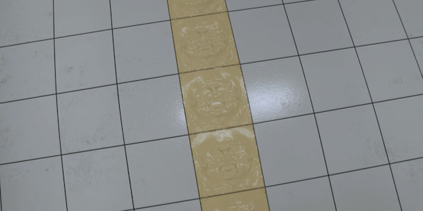 点字ブロック人の顔