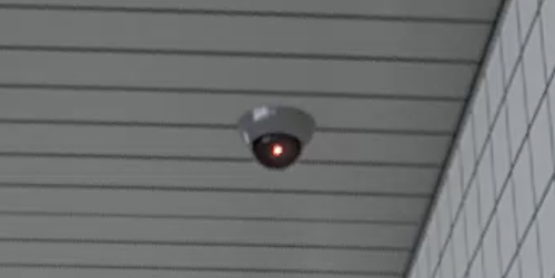 防犯カメラ作動中