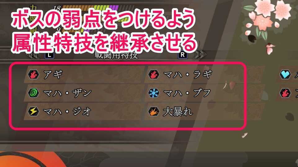 弱点をつけるようにする