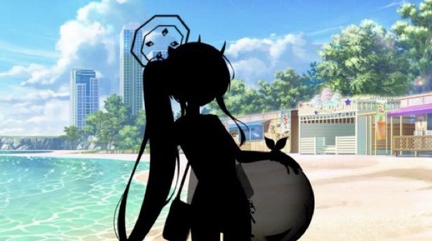 水着チセのシルエット