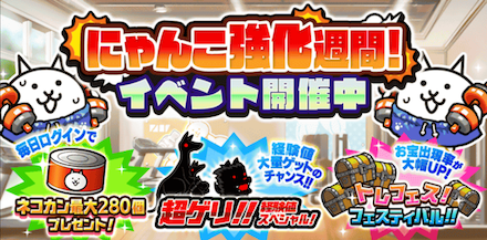 にゃんこ強化週間バナー