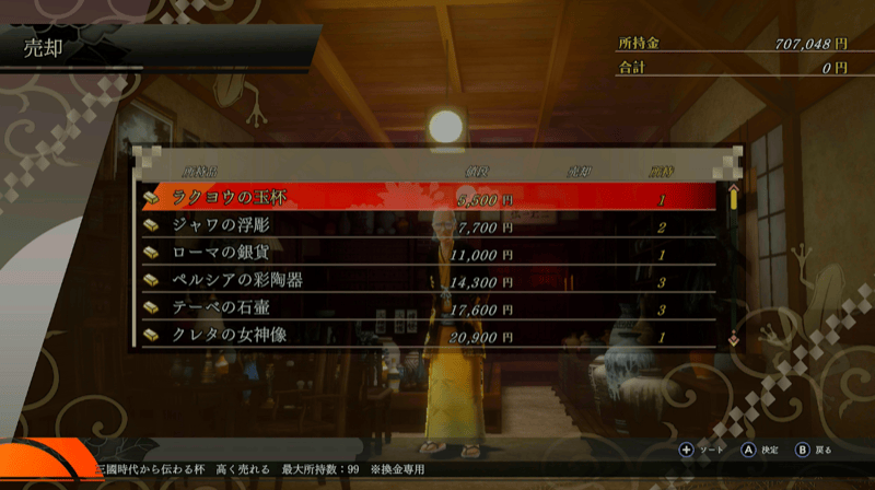 換金アイテム売却