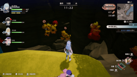 秋の里の的あての場所