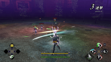 弱攻撃中心に戦う