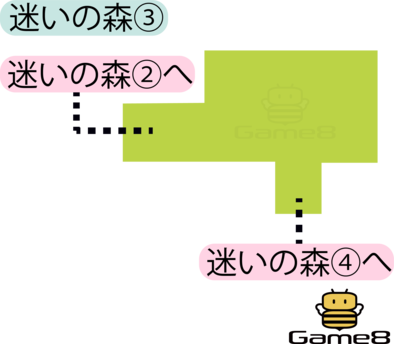 迷いの森③のマップ