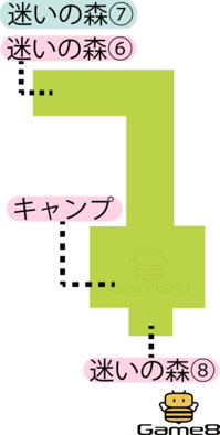 迷いの森⑦のマップ