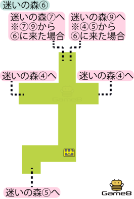 迷いの森⑥のマップ