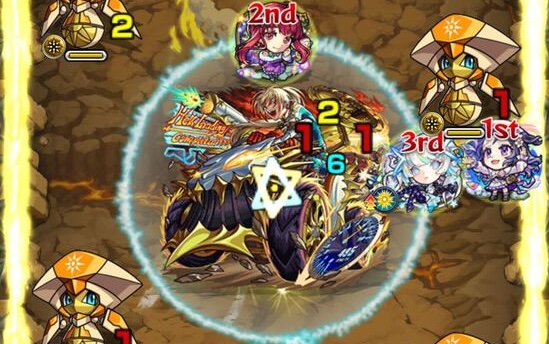 複数の敵に当たりつつ攻撃