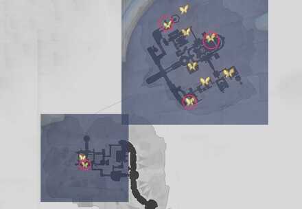 蝶とマップの対応画像