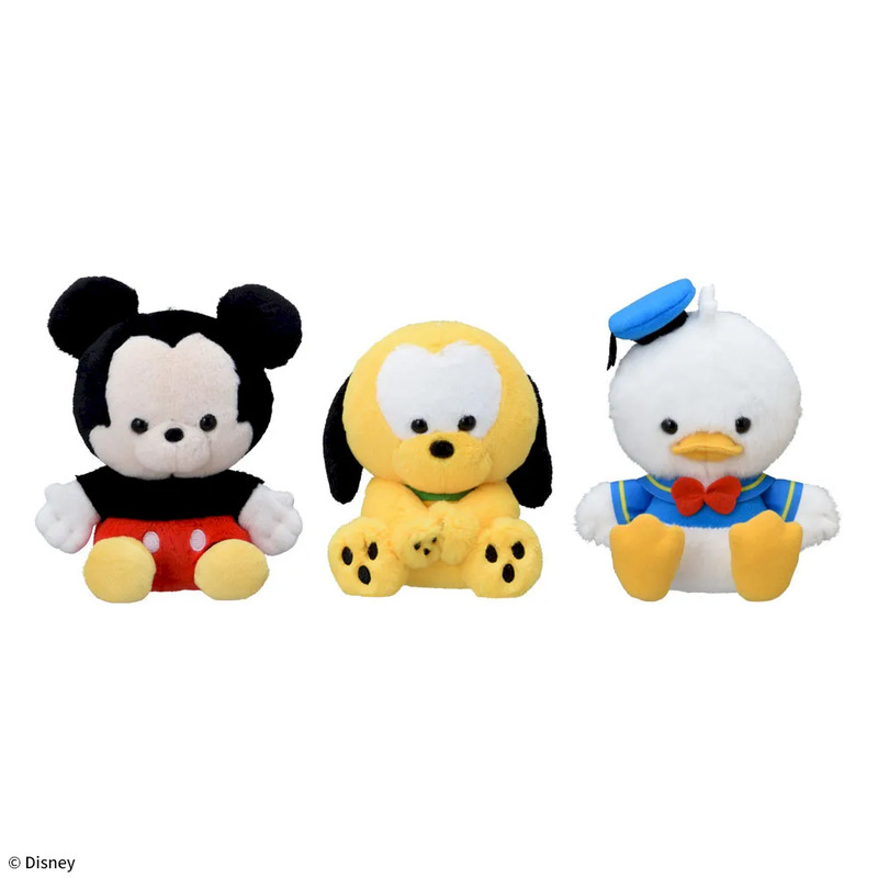 ミッキーと仲間たちのぬいぐるみ　ぬいぐるみ ディズニー】ミッキーたちのぬいぐるみが登場！レトロ感満載で