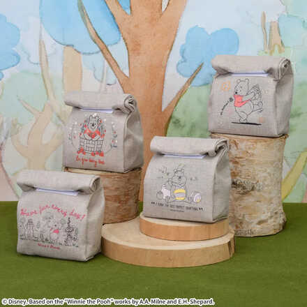 くまのプーさん 麻風ロールトップポーチ