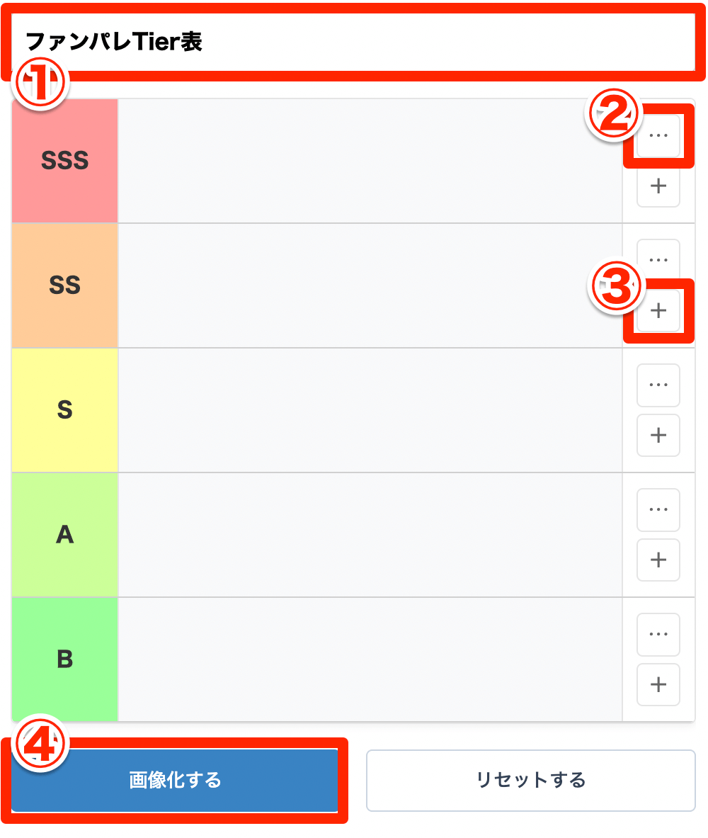 ティア表ツールの使い方