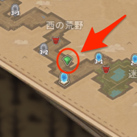 世界2西の荒野3-1から3-2の道中マップ