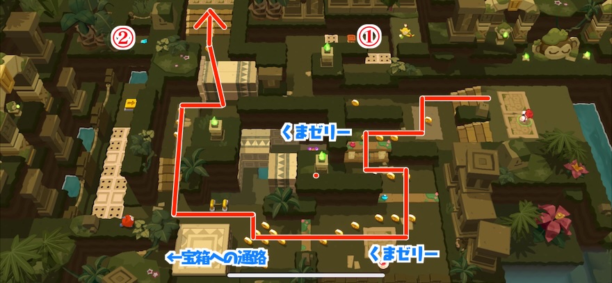 ステージ7-7(ハード)の攻略 迷路のルート