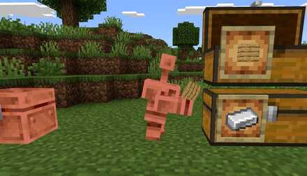 銅ゴーレムアイテム運搬