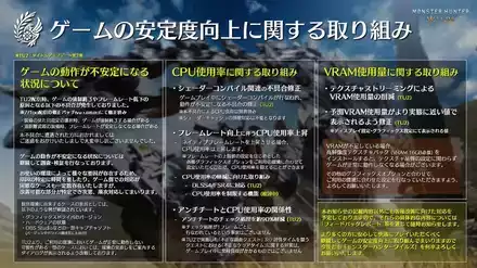 ゲームの安定度向上に関する取り組み