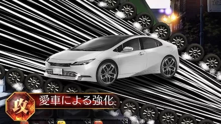 愛車やパーツでステータスを強化＆装備