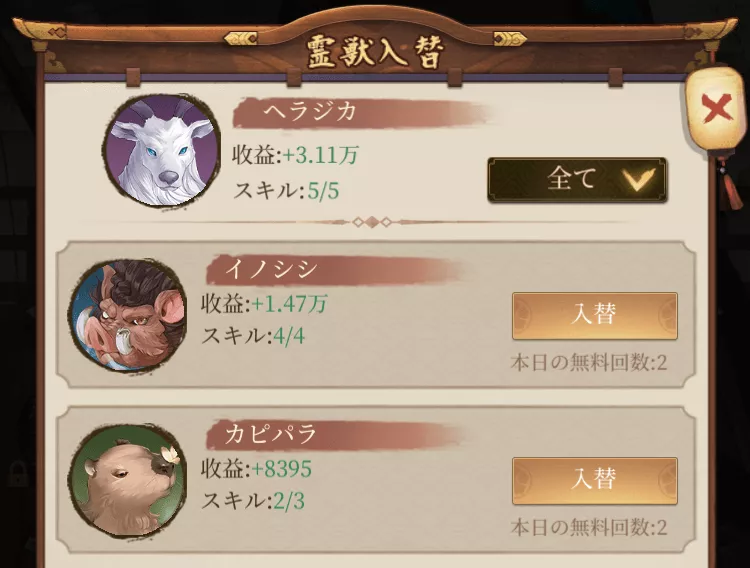 レアリティが高いほど収益への影響が大きくなる