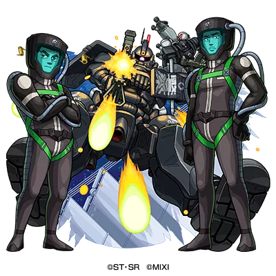 アラガ&ラゴウチ&軍警ザク