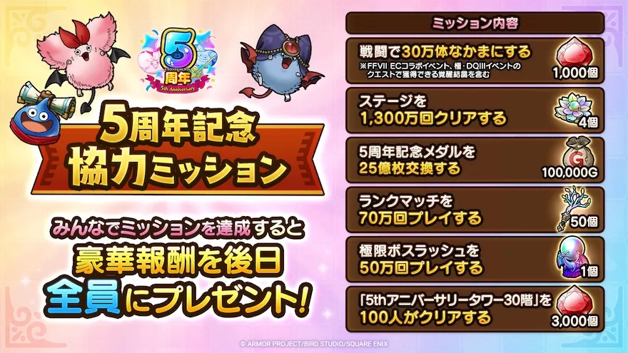 5周年記念協力ミッション