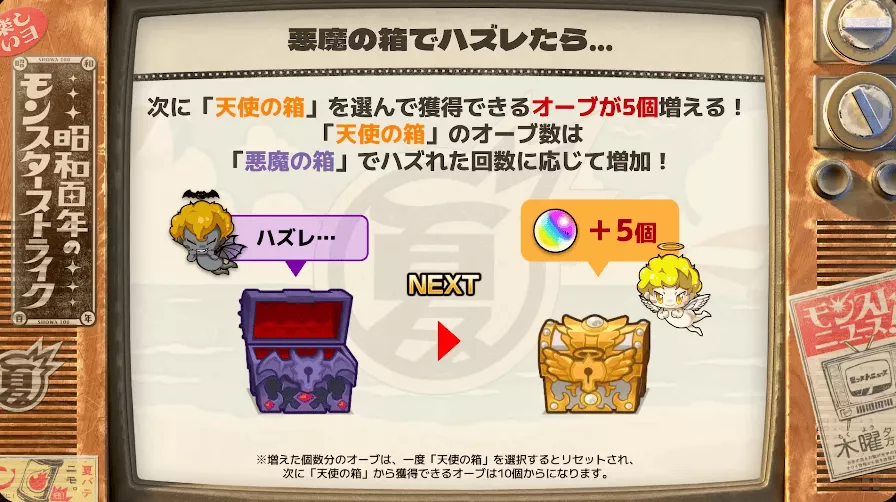 悪魔の箱で外れたら