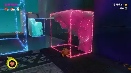 赤ブロックを攻撃