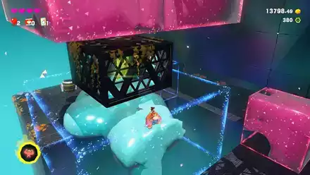 ピンクブロックを攻撃