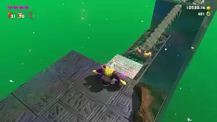 ゴール地点手前の鉄ブロックを破壊