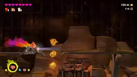 トロッコに乗って進む