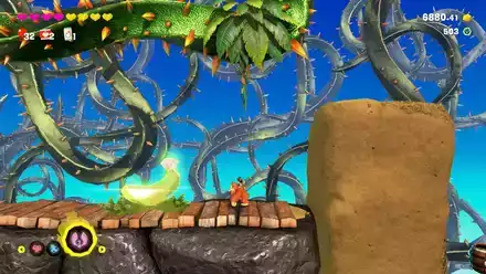 タルに乗って進む