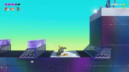 途中の砂床を壊す