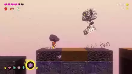 爆弾を投げて敵を倒しながら進む