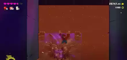 砂の壁をジャンプボタンを入力しながら上へ進む