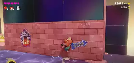 電撃床に触れないように壁を進む