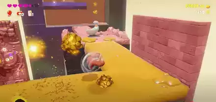 黄色の床はローリングジャンプで移動しながら進む